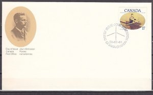 Canada, Scott cat. 862. Oarsman issue. First day cover. ^