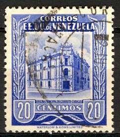 Venezuela 1953; Sc. # 654; Used Single Stamp