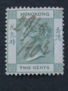 ​HONG KONG-CHINA-1900 SC#37 122 YEARS OLD-QUEEN VICTORIA-USED VERY FINE RARE