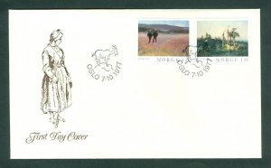 Norway. 1977 FDC. Classic  Norwegian Paintings III. Scott # 704-705