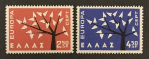 Greece 1962 #739-40, MNH, CV $2.25