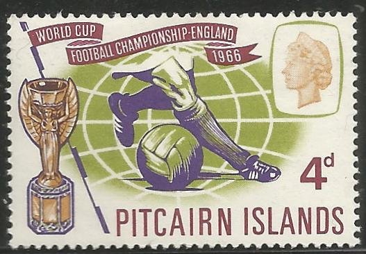 PITCAIRN ISLANDS 4 HINGED, WORLD CUP SOCCER