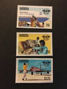 1979 Barbuda Sc# 391-3 International Civil Aviation Organization 30th Anniverary