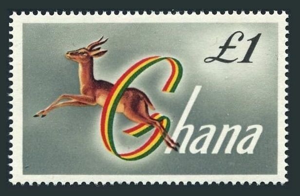 Ghana 97, MNH. Michel 97. Red-fronted Gazelle, Flag. 1959.