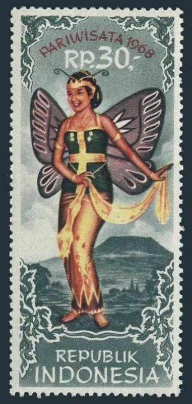 Indonesia 739,MNH.Michel 610. Tourism 1968.Butterfly dancer from West Java.