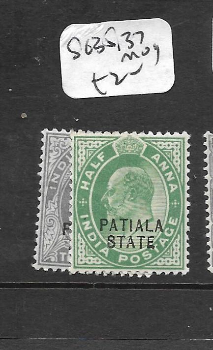 INDIA PATIALA (P2602B) KE 3P, 1/2A  SG 35, 37  MOG