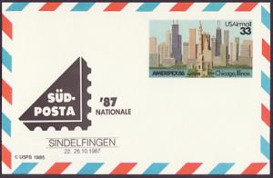 UXC23 Sud-posta '87 cacheted event cover