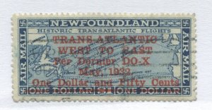 Newfoundland 1932 overprinted $1.50 Dornier DO-X Air Mail used