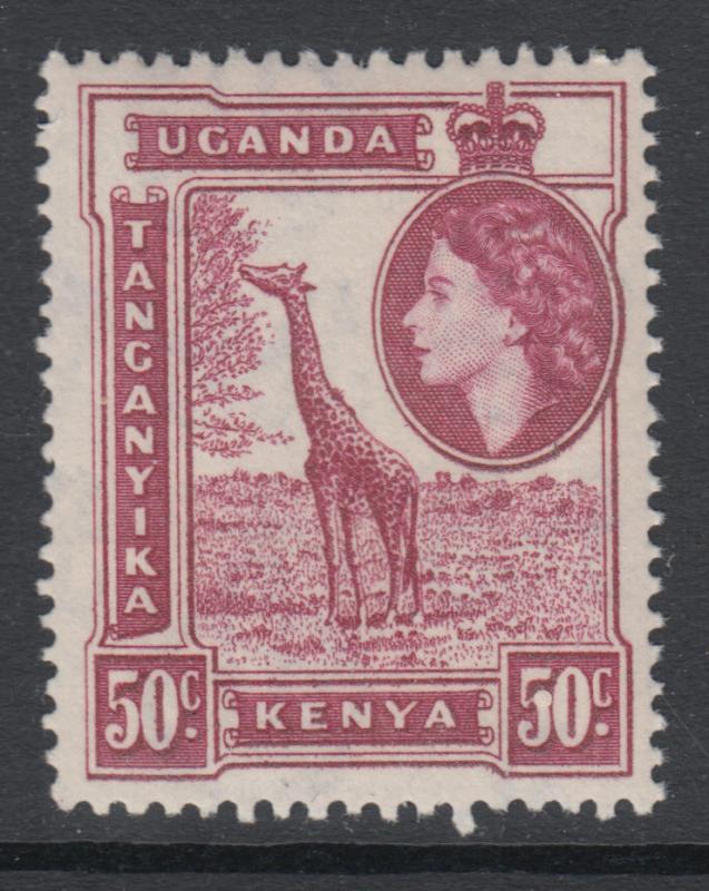 XG-Q729 BRITISH KUT - QEII, 1954 50C., Wild Animals, Reddish Purple, SG173 MNH