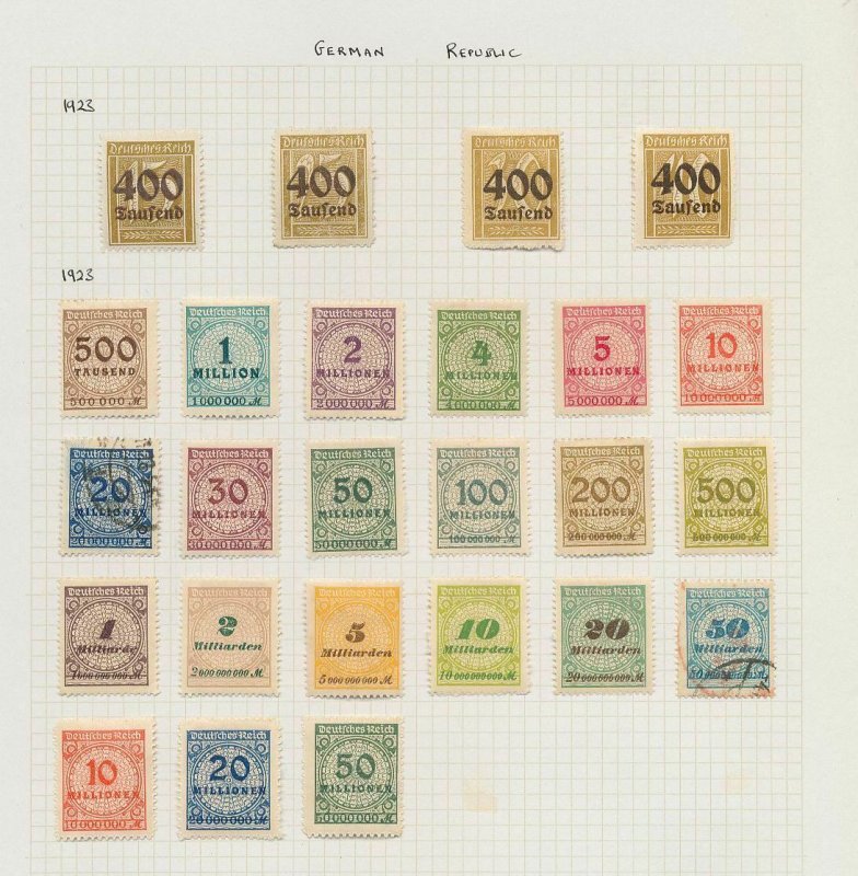 GERMANY Reich 1922 Inflation M&U Collection(140+Items) (W 859