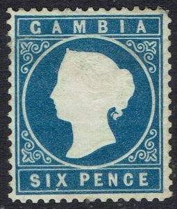 GAMBIA 1880 QV CAMEO 6D WMK CROWN CC SIDEWAYS