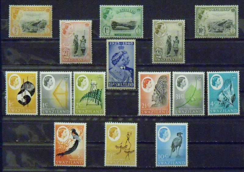 2829   Swaziland   MH, VF  #  48, 80-81, 83, 86-87, 92-100       C.V. $ 8.05