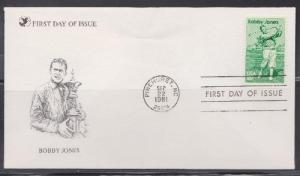 1933 Bobby Jones Unaddressed Reader's Digest FDC