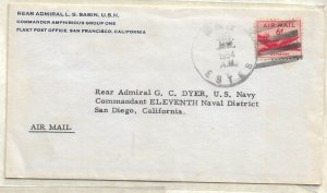 1954 Adm Lorenzo Sabine, USS Estes to Adm George Dyer, San Diego, Ca (53344)