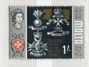 MALTA; 1965 early Independence QEII issue fine Mint hinged 1s. value