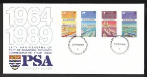 Singapore 537-540 Ships 1989 U/A FDC