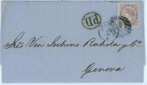 P0168 - SPAIN - POSTAL HISTORY - # 92 cover from MALAGA Grill # 6 1868-