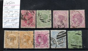 Victoria 146-148, 148a, 149, 149a, 150-151, 154 Used