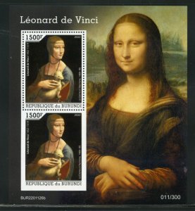 BURUNDI 2022 LEONARDO da VINCI THE LADY WITH HERMAINE SOUVENIR SHEET MINT NH