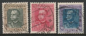 Eritrea 1931 Sc 154-56 partial set used