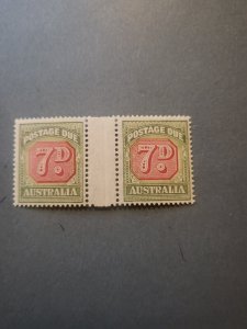 Stamps Australia Scott #J78 never hinged gutter pairs