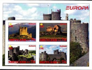 SHETLAND - 2017 - Europa,  Historic Buildings - Imp 4v Sheet-M N H-Private Issue