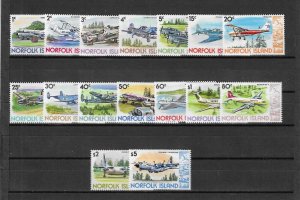 NORFOLK ISLAND 1980/1 SG 236/51 MNH