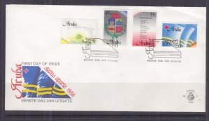 ARUBA, 1986 New Constitution set of 4 on unaddressed First Day cover. 