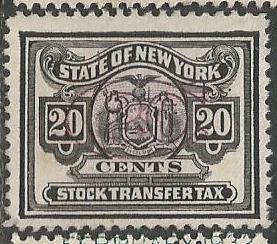 U.S. Scott New York State #132 Revenue Stamp - Used Single