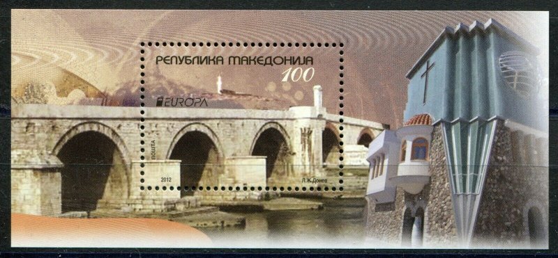 142 - MACEDONIA 2012 - Europa Cept - Bridge - MNH Souvenir Sheet