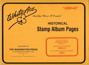 WHITE ACE 2014 US Regular Issue Singles Simplified Album Supplement USR-43