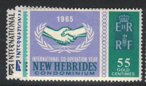 New Hebrides SG 96-7, 112-3 MOG (9fap) 