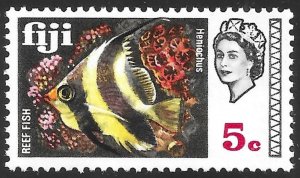 Fiji Scott 264 MNH 5c Reef Butterfly Fish issue of 1969