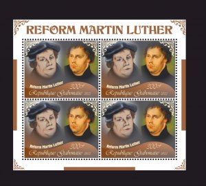 Stamps.Martin Luther 2022 year 10 sheets  perf Full Set  Gabon NEW