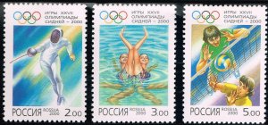 Russia 2000 MNH Stamps Scott 6599-6601 Sport Olympic Games Volleyball