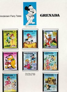 DISNEY GRENADA 1561-1570 MINT NH ANDERSEN FAIRYTALES