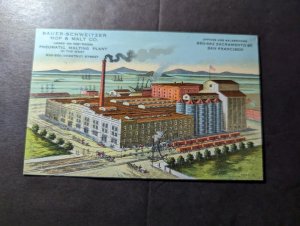 1908 USA Postcard Cover San Francisco CA to Ogden UT Bauer Schweitz Hop and Malt
