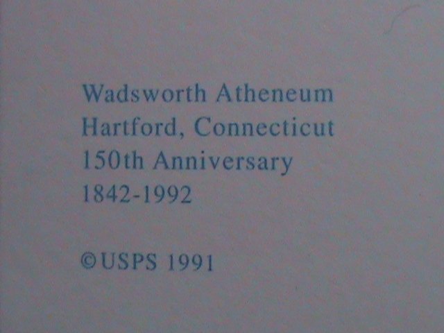 ​UNITED STATES-1991-150TH ANNIV:-WADSWORTH ALHENEUM-HARTFORD,CONNECTICUT-MNH-