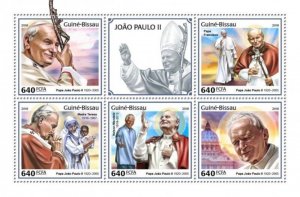 Guinea-Bissau - 2018 John Paul II - 5 Stamp Sheet - GB18401a