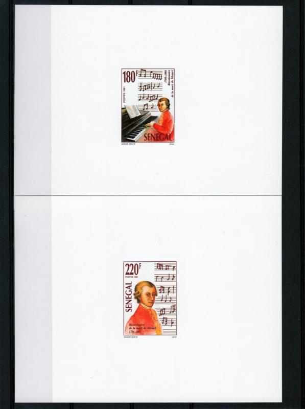 Senegal 1991 W.A.Mozart Bicent 4 DELUXE SS MNH Sc # 967/970 