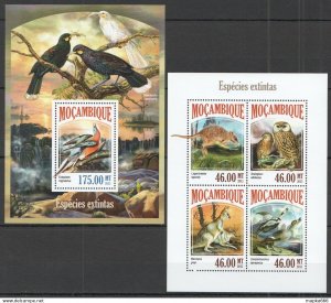 2013 Mozambique Extinction Endangered Species Birds Kb+Bl ** St2487