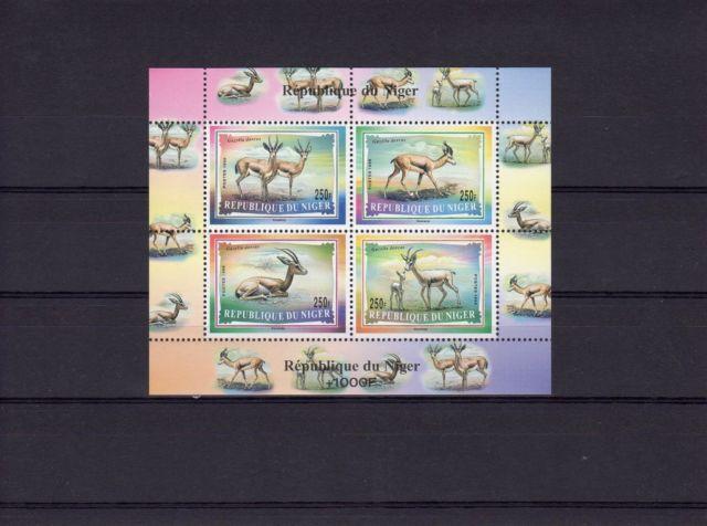 Niger 1998 WWF W/LOGO DORCAS GAZELLE s/s Perforated Mint (NH)