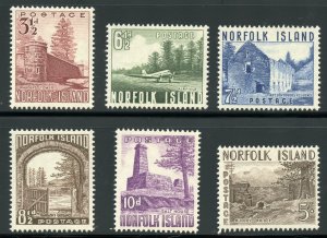 Norfolk Island Scott 13-18 Unused VLHOG - 1953 Norfolk Island Sites - SCV $57.95