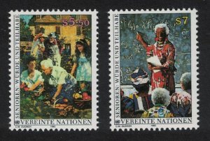 UN Vienna Ageing Dignity 2v 1993 MNH SG#V140-V141