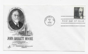 US 1295 (Me-6) $5.00 John Bassett Moore on FDC Artcraft Cachet Unadd ECV $90.00