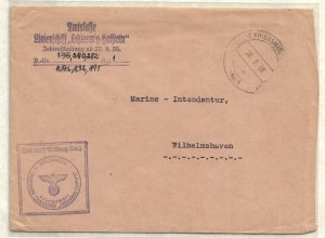 WW2: German Naval Feldpost: M-1 KMS Schleswig-Holstein 2/20/1938 (54688)