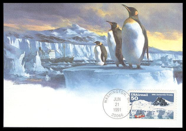 #C130 Antarctic Treaty Maxi FDC