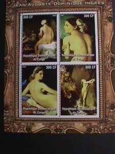 CONGO-2005 WORLD FAMOUS NUDE ARTS PAINTINGS- MNH S/S VF WE SHIP TO WORLDWIDE
