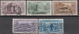 Italy #258-62   F-VF Used  CV $15.20