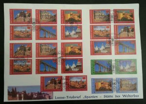 United Nation World Heritage Spain 2000 Tourism (stamp FDC) *different PMK *rare